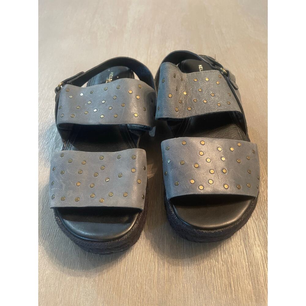 KELSI DAGGER BROOKLYN womens Devon Espadrille Wedge Studded Sandal Size 11 Boho